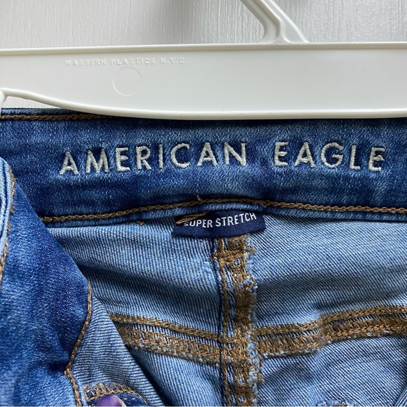American Eagle Distressed Hi Rise Super Stretch Jeggings Size 6-Regular Jeans - Picture 7 of 7
